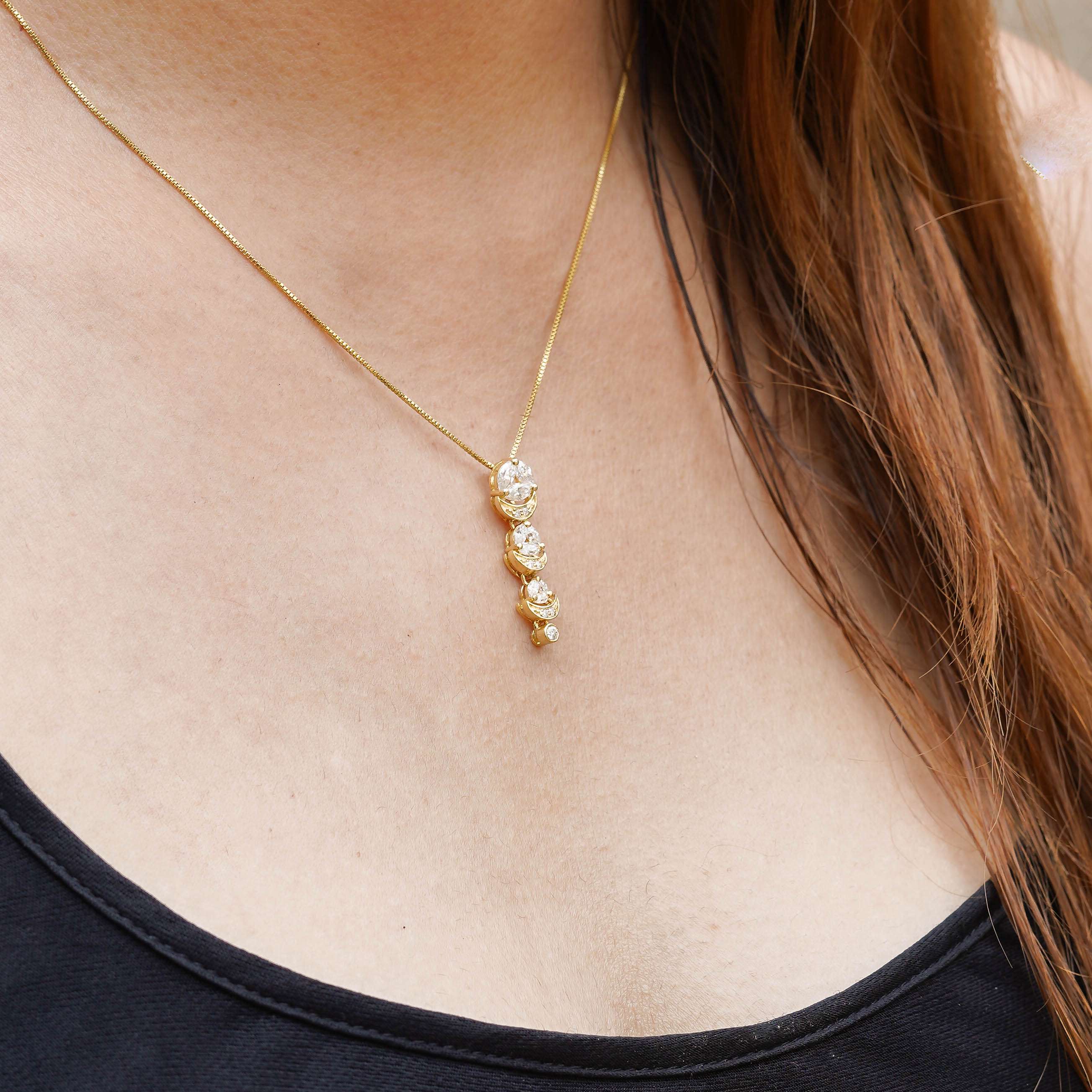 Crescent Sparkle Necklace Set