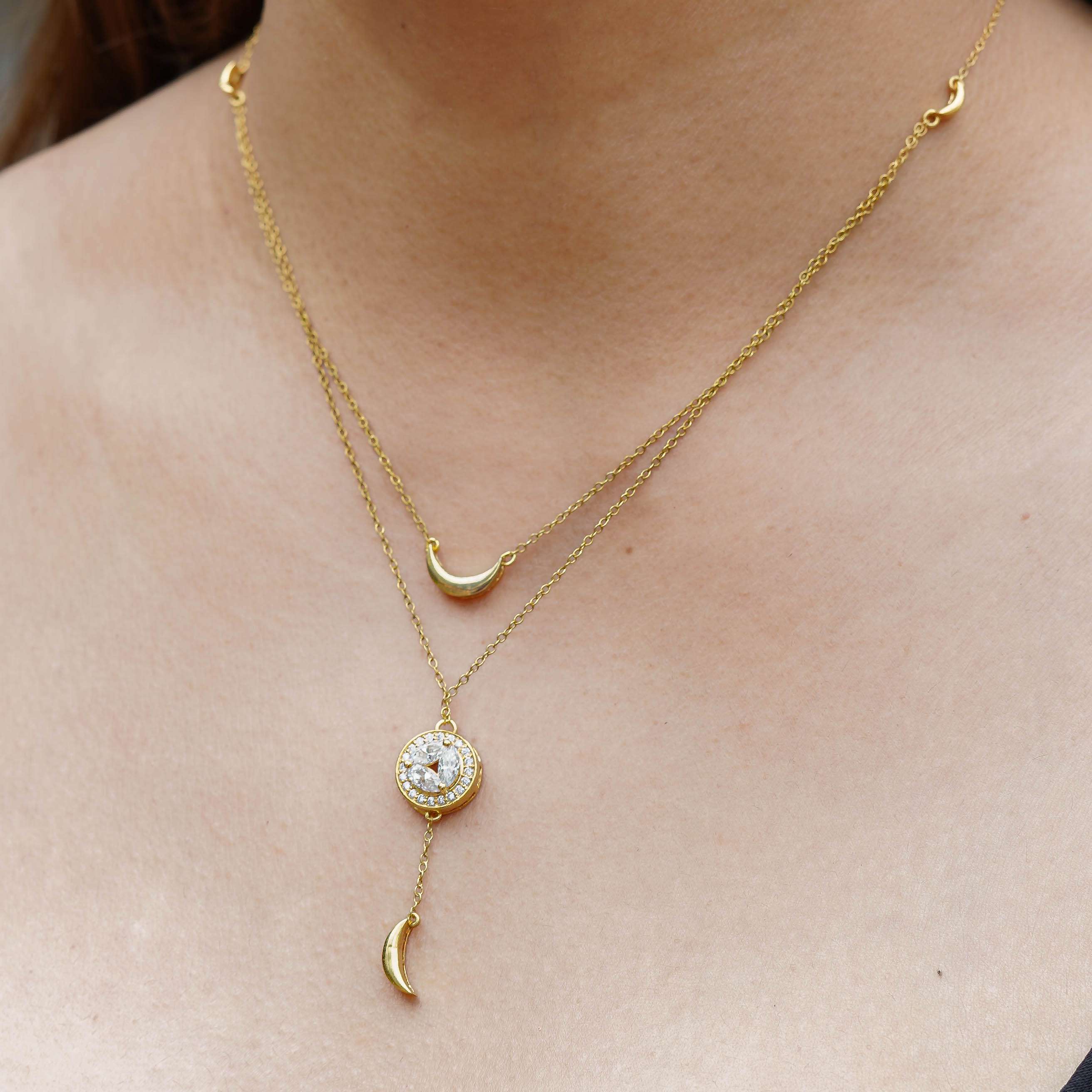 Taini Moissanite Double Layer Necklace